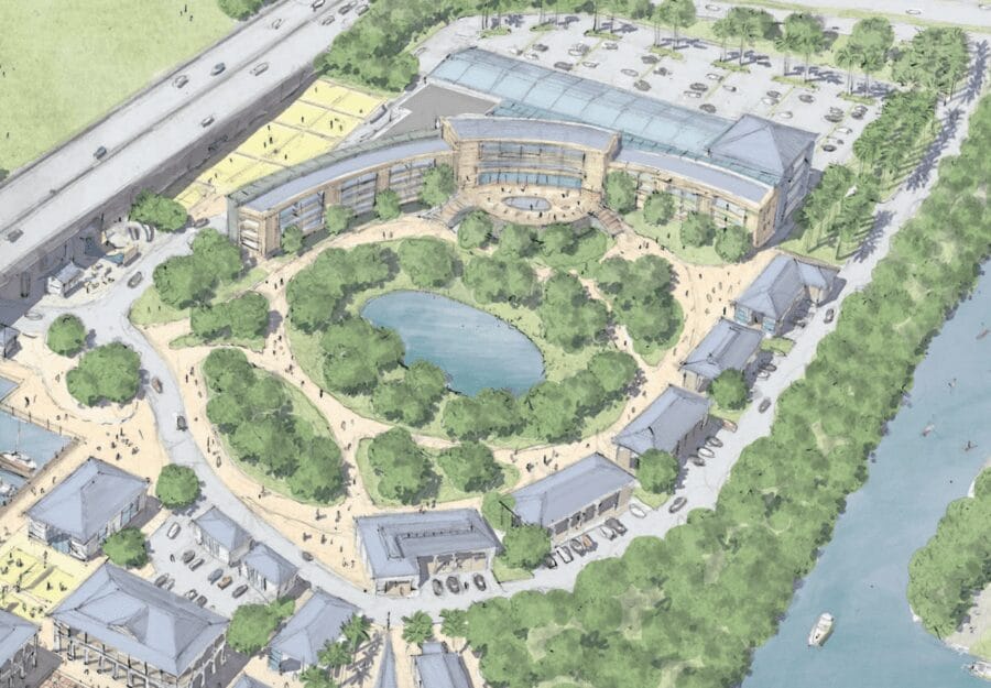aerial rendering of three corners vero beach