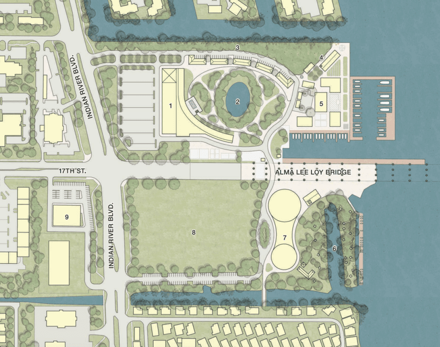 proposed layout of three corners vero beach